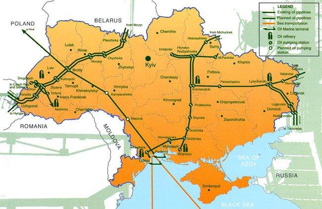 Нафтопроводи України крізь роки та їх місце в господарстві